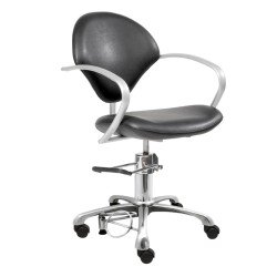 Fauteuil de coiffure Paris C avec piètement 5 branches sur roulettes