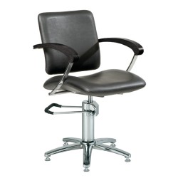 Fauteuil de coiffure London A avec accoudoirs en chêne / avec accoudoirs noirs