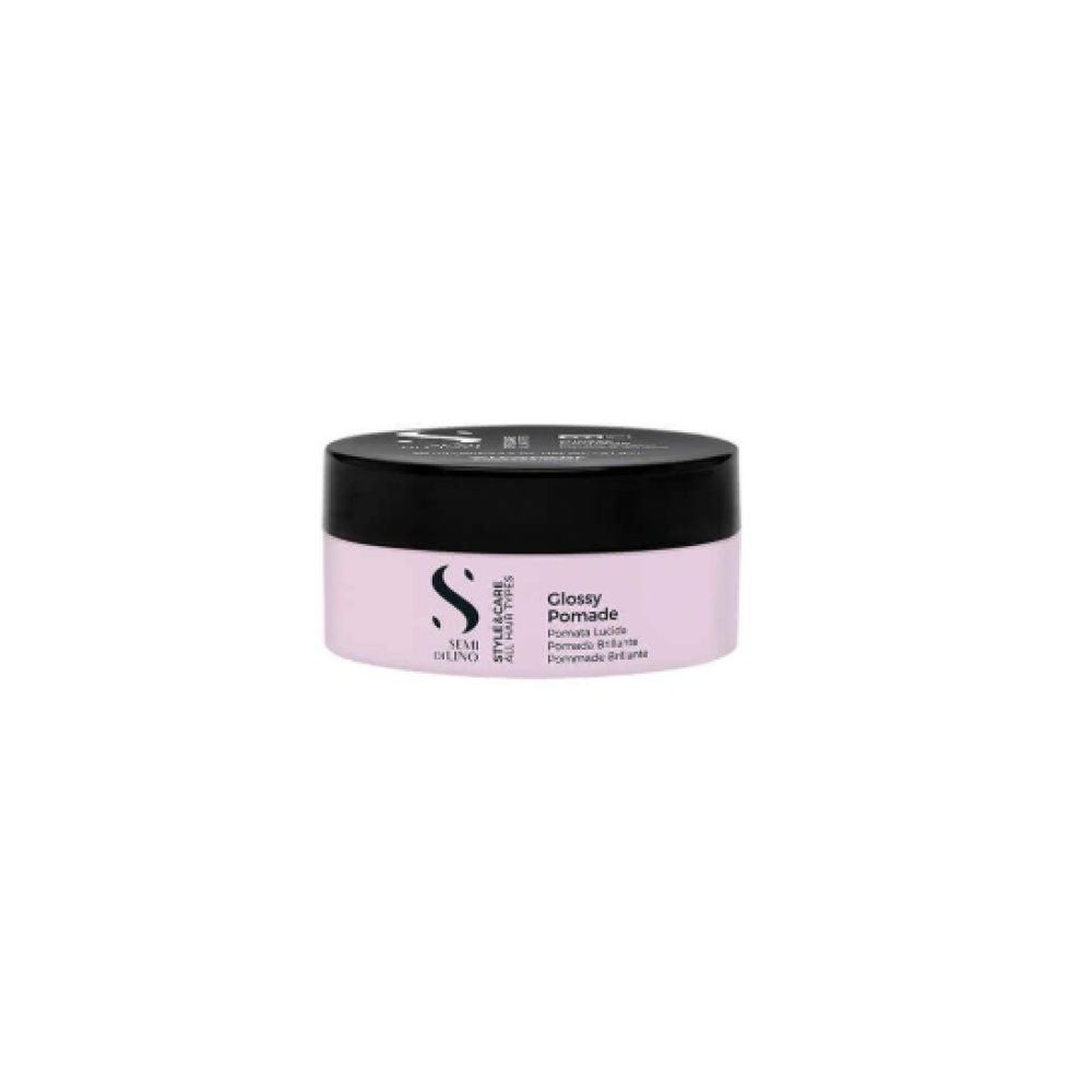 Alfaparf Semi Di Lino Style & Care Glossy Pomade — Cire pour brillance des cheveux, 90 ml (PF023364)