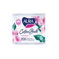 Aura Beauty coton-tiges à tige en papier, sachet de 200 pièces
