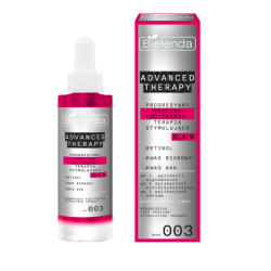 Bielenda Advanced Therapy Gommage Visage Progressif Stimulateur au Rétinol 0,4%, AHA & Acide Bionique - Skrubis sejai 003, thérapie stimulante, 30 ml