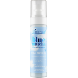 Bielenda BLUE MATCHA Crème-tonique 2 en 1, rafraîchissante et tonifiante, à l'huile de pépins de framboise, 75 ml
