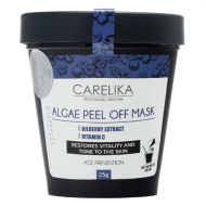 CARELIKA Algea Peel Off Mask Bilberry — masque peel-off filmogène pour peau sensible sujette à la couperose, 25 g