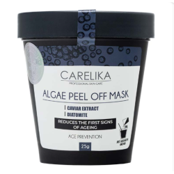 CARELIKA Algea Peel Off Mask Caviar Extract – Masque peel-off filmogène aux extraits de caviar pour une peau éclatante et lumineuse, 25 g