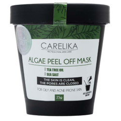 CARELIKA Algea Peel-Off Mask Tea Tree Oil — Masque peel-off pour peaux grasses et mixtes à l'huile d'arbre à thé, 25 g