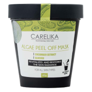 CARELIKA Algea Masque peel-off filmogène, régénérant et hydratant à l'extrait de concombre, 40 g