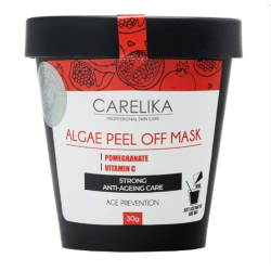 CARELIKA Algea Masque peel-off à la grenade, filmogène pour peau mature, 30 g
