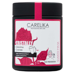 CARELIKA Shaker Cristally — Masque prébiotique anti-âge aux pétales de rose, 15 g