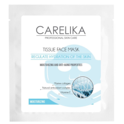 CARELIKA Masque visage en tissu hydratant et anti-âge au collagène, 23 ml