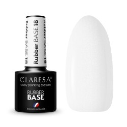 CLARESA Rubber Base 18 - Base gel pour vernis, 5 ml