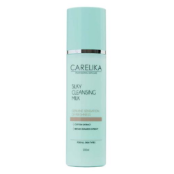 CARELIKA Silky Cleansing Milk – Lait nettoyant doux à l'extrait de coton, 200 ml