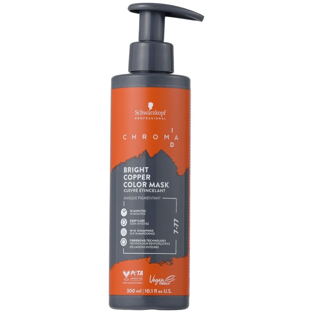 Schwarzkopf Professional CHROMA ID Bonding Mask - Masque tonifiant N° 7-77 - Cuivre éclatant, 300 ml (NHK4852)