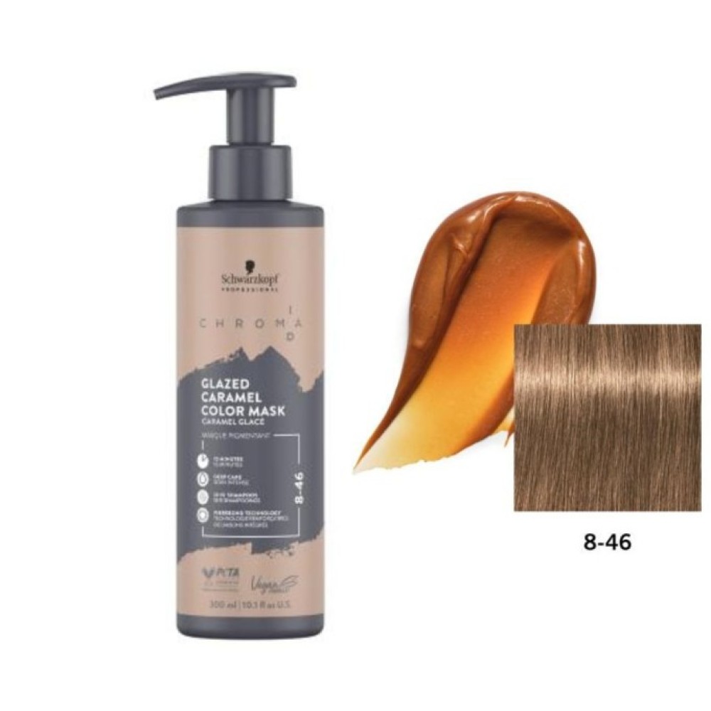Schwarzkopf Professional CHROMA ID Bonding Mask - Masque tonifiant n° 8-46 GLAZED CARAMEL, 300 ml (NHK4850)