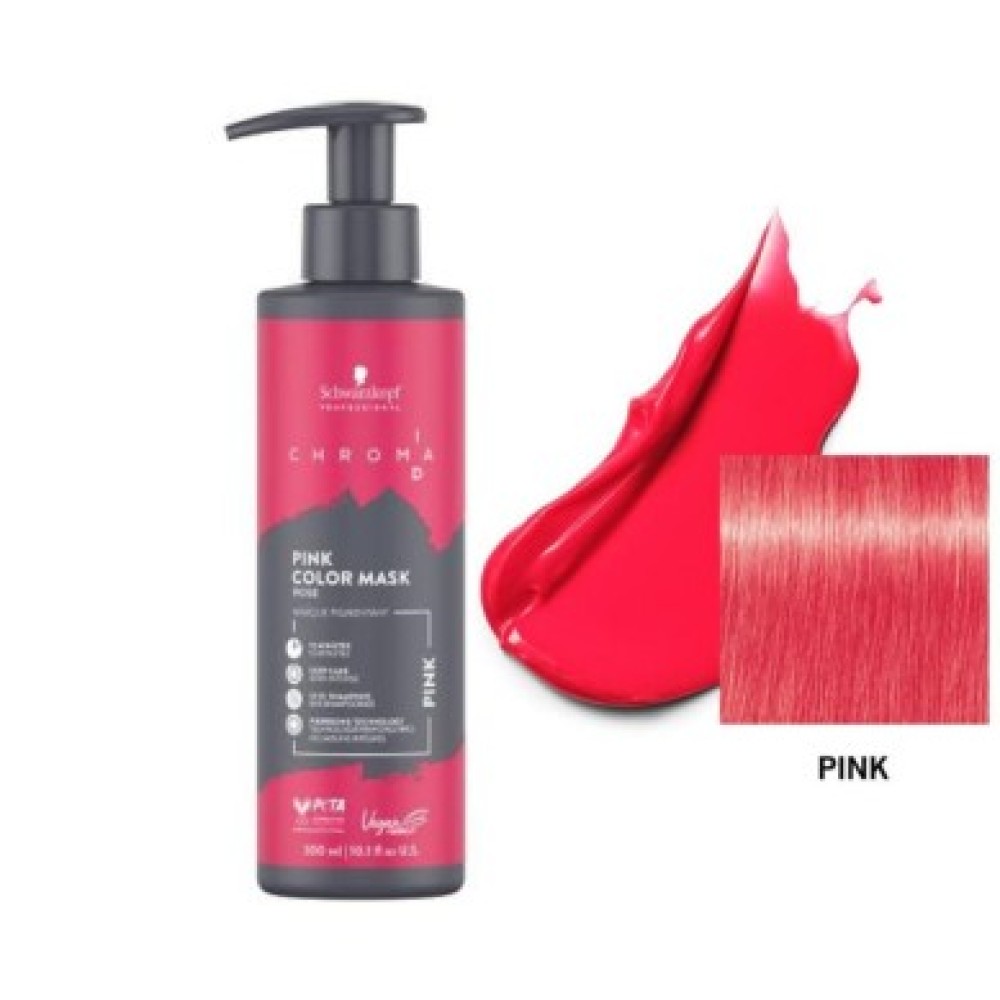 Schwarzkopf Professional CHROMA ID Bonding Mask - Masque teinté - PINK, 300 ml (NHK4843)