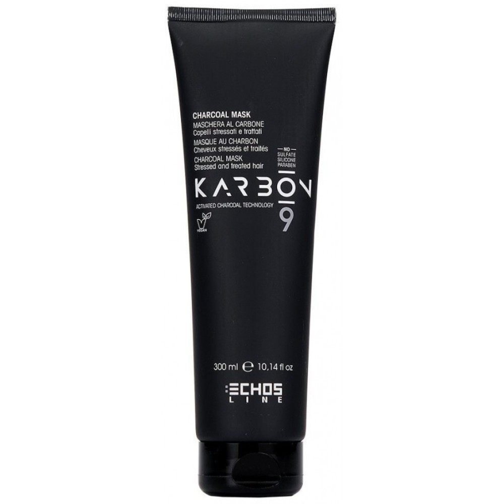 ECHOSLINE KARBON 9 Masque au charbon actif, 300 ml