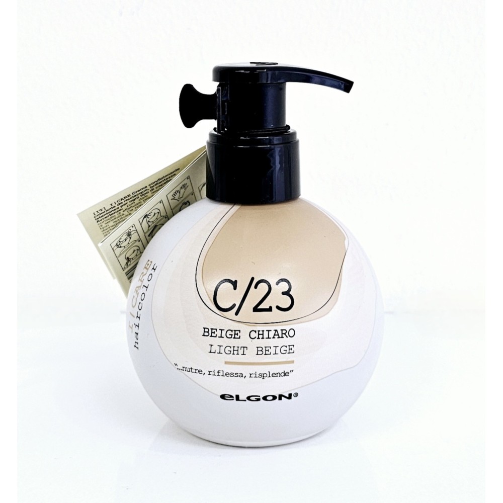 ELGON I CARE haircolor - Crème colorante rinçable et conditionnante, C/23 Beige clair (elgon-c-23)