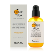 FarmStay Citrus Yuja Vitalizing Serum – Sérum visage rafraîchissant et revitalisant, 100 ml