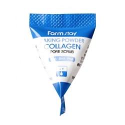 FarmStay Collagen Baking Powder Pore Scrub – Gommage visage au collagène, 7 ml