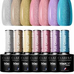 CLARESA Full Glitter 6 - Vernis gel pailleté, 5 ml