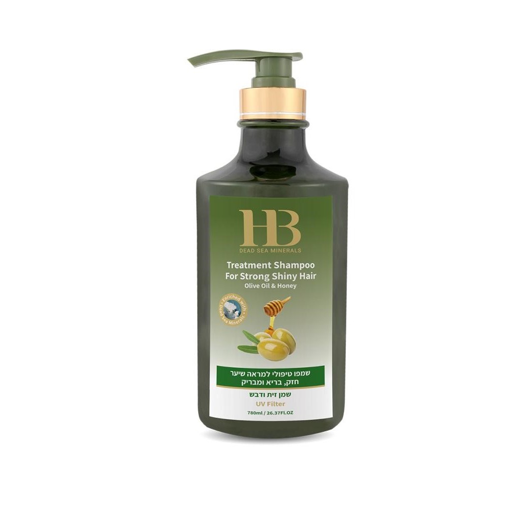 HEALTH & BEAUTY Glow & Shine Shampoo Olive Oil & Honey - Shampooing à l'huile d'olive et au miel pour des cheveux brillants, 780 ml (H&B00065)