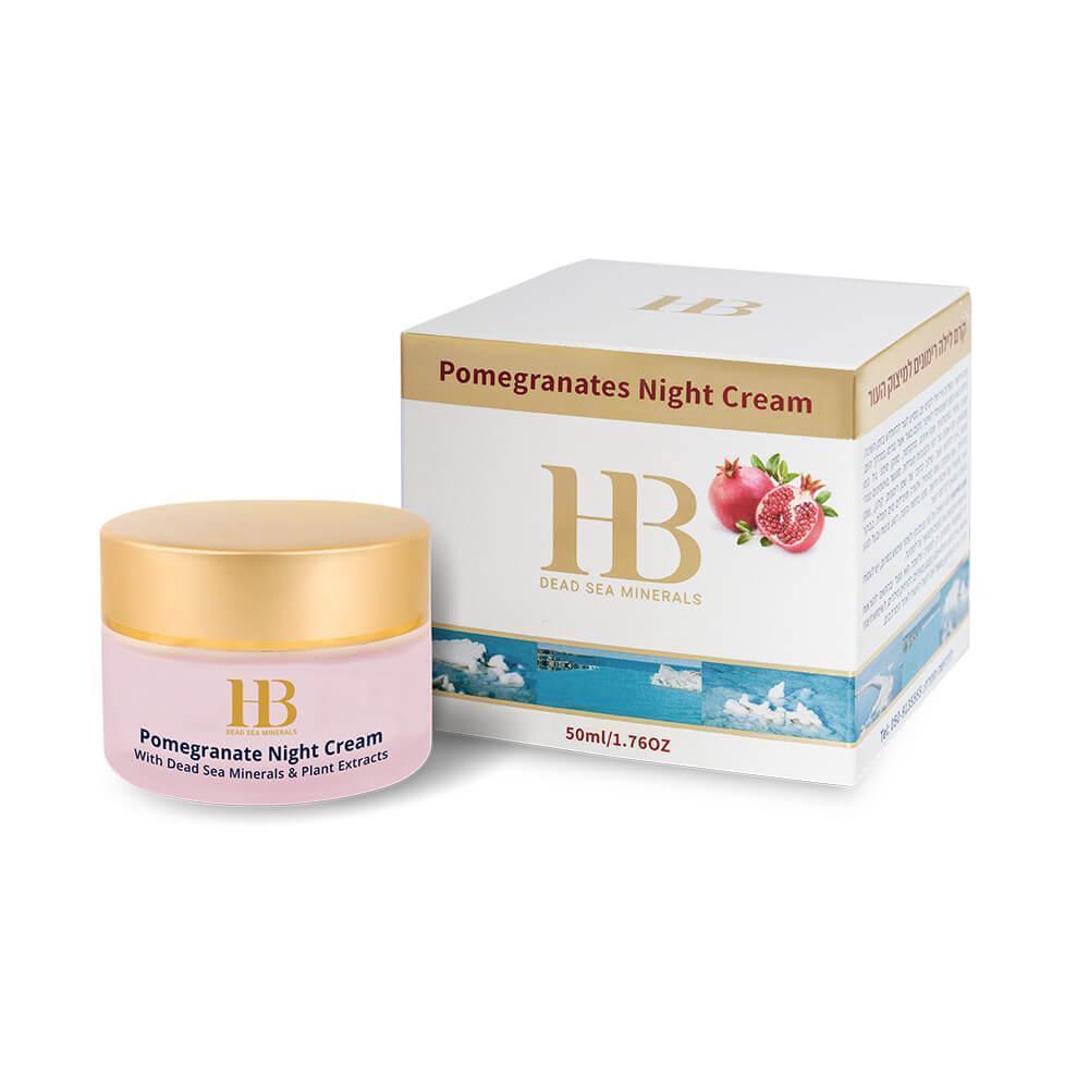 HEALTH&BEAUTY Pomegranates Crème de nuit raffermissante SPF15 - Crème hydratante de nuit pour le visage au extrait de grenade (H&B3954)