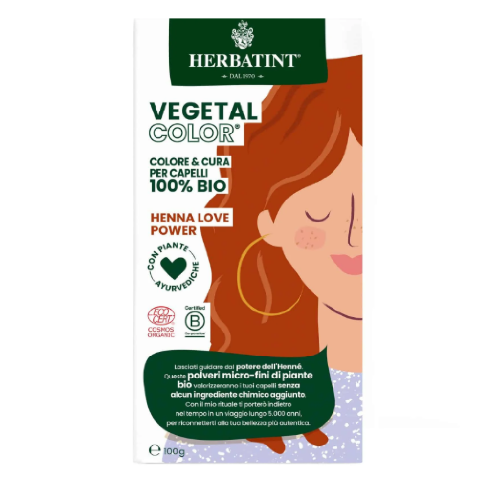 HERBATINT Vegetal Color – Coloration capillaire biologique (Henna Love Power/Ruda) (Herb-henna-love)