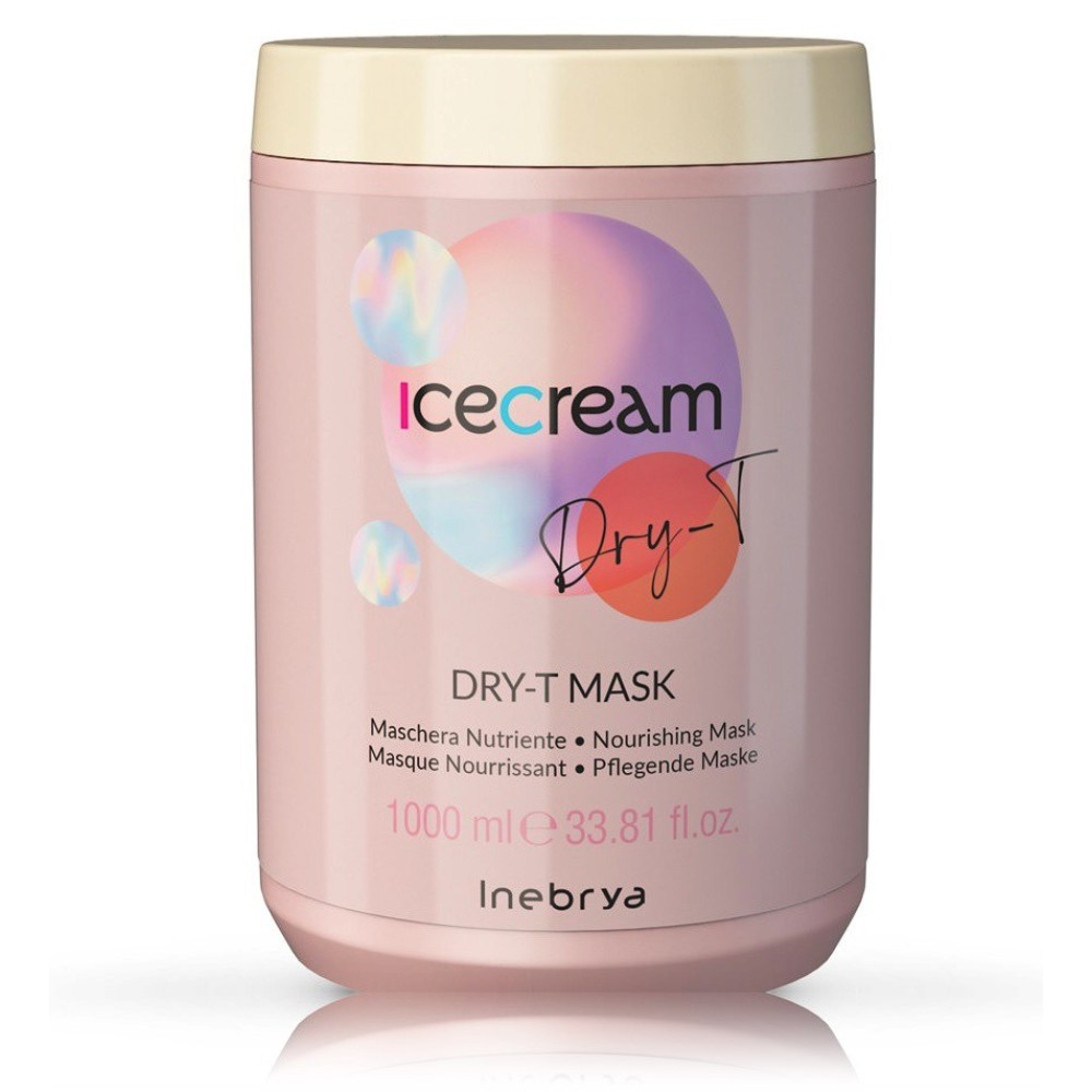 Inebrya Ice Cream Dry-T Mask — Masque nourrissant pour cheveux secs et abîmés, 1000 ml (132244)
