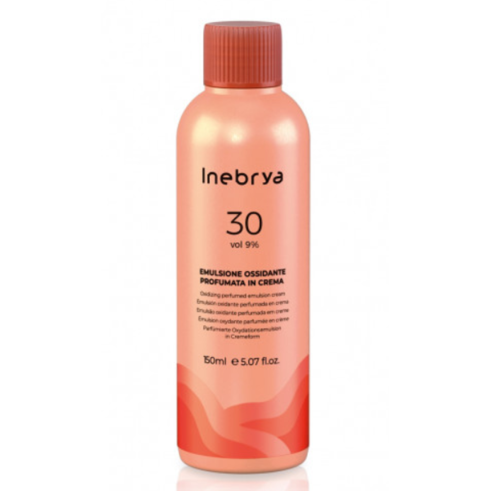 Inebrya Hydrogen Peroxide 30 vol (9%) - Émulsion oxydante aromatisée aux protéines de lait, 150 ml