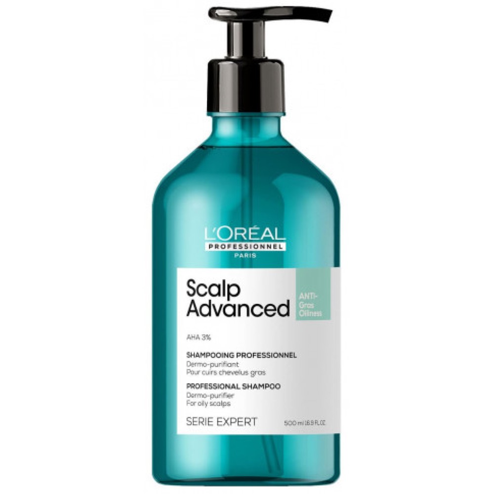L'Oréal Professionnel Série Expert Scalp Advanced Anti-Oiliness Shampoo — Shampooing purifiant anti-pelliculaire, 500 ml