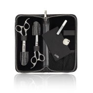 Lameo STAGE PRO SET OFFSET SILVER - Kit professionnel de ciseaux de coiffure avec étui