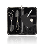 Lameo STAGE PRO SET OFFSET BLACK - Kit professionnel de ciseaux de coiffure avec étui