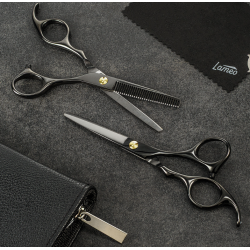 Lameo STAGE PRO SET OFFSET BLACK - Kit professionnel de ciseaux de coiffure avec étui