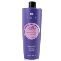 Lisap Milano Anti-yellow Light Scale Shampoo — Shampooing pour cheveux blonds, décolorés ou naturellement gris, 1000 ml