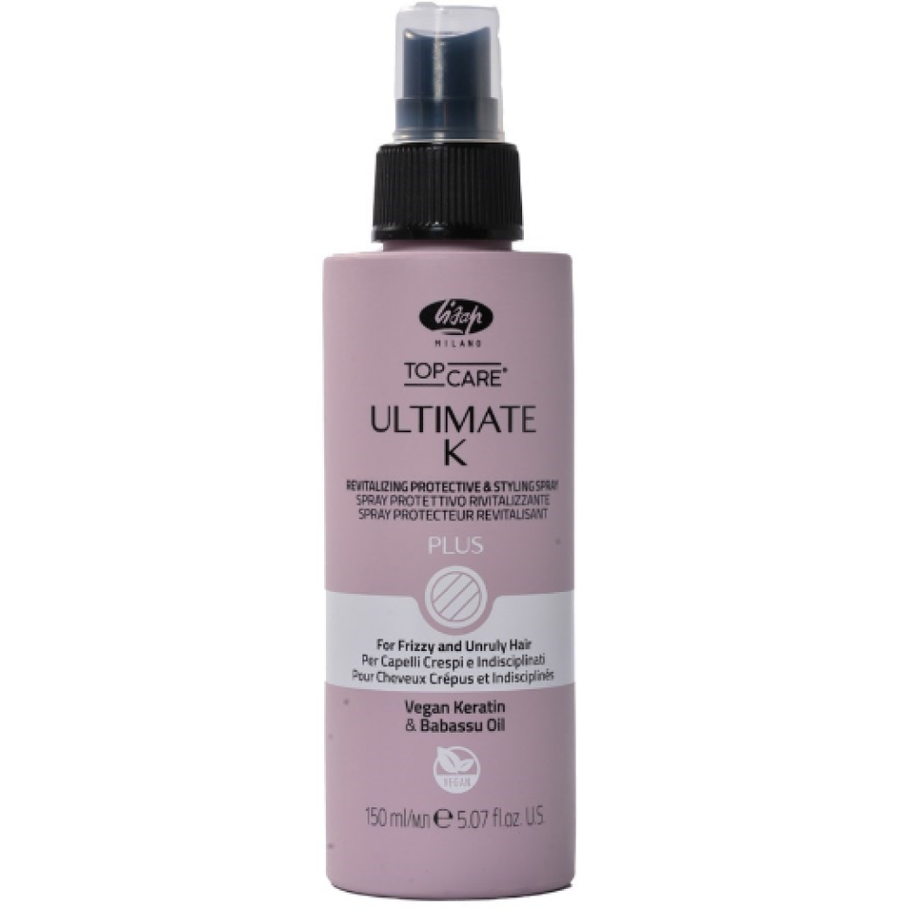 Lisap Milano UltimateK Fluid Plus Fluid - Spray hydratant et revitalisant à haute teneur en kératine, 150 ml (700630)