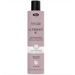 Lisap Milano UltimateK Shampoo - Shampoing lissant à la kératine, 250 ml
