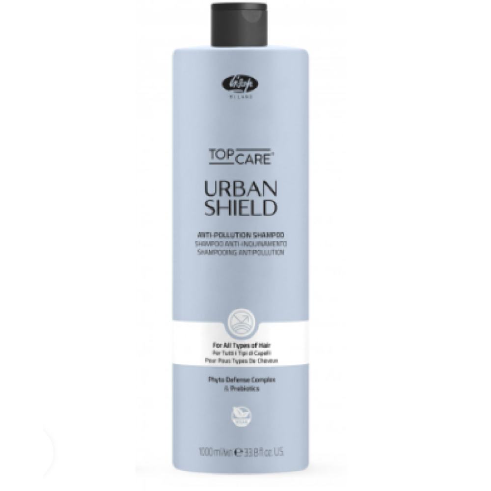Lisap Milano Top Care URBAN Shield Shampoo – Shampooing protecteur pour cheveux, 1000 ml (110166)