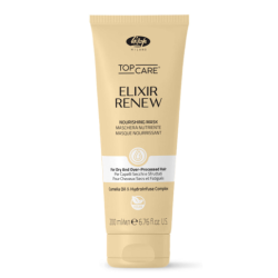 Lisap Milano Top Care ELIXIR Renew Mask — Masque régénérant pour cheveux chimiquement traités et abîmés, 200 ml