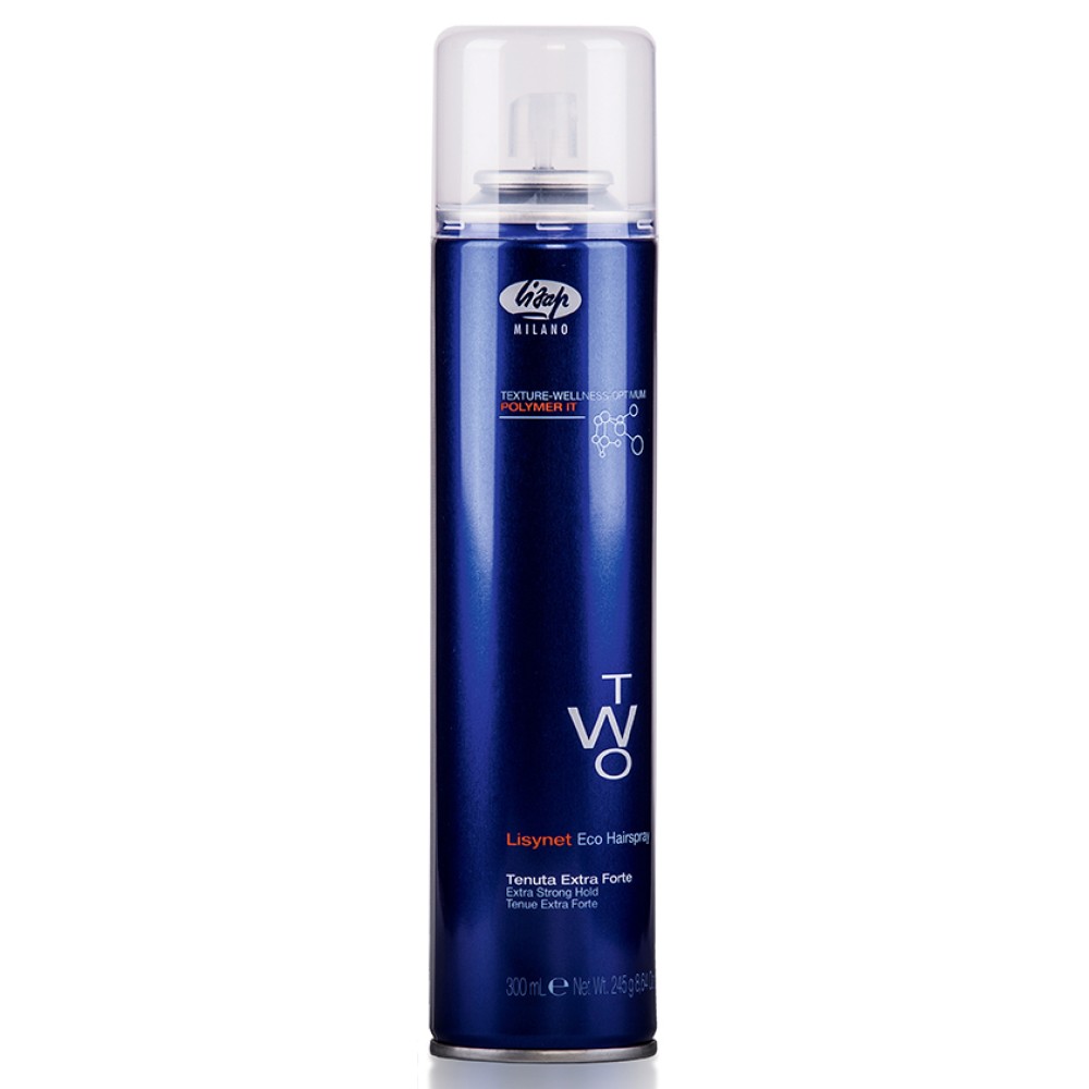 Lisap Milano Lisynet TWO Extra Strong - Laque liquide professionnelle à fixation très forte pour volume et finition, 300 ml (404720)