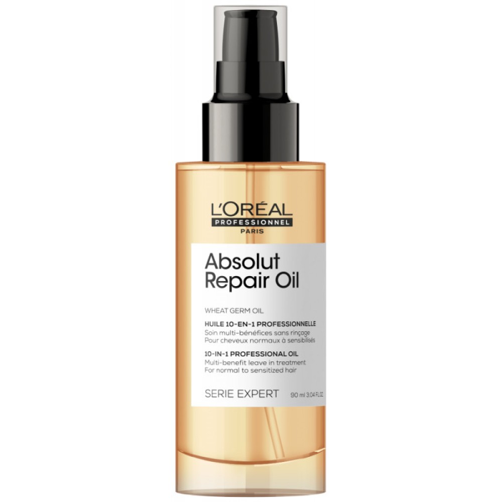 L'Oréal Professionnel Serie Expert Absolut Repair Oil – Huile multifonction pour réparer les cheveux abîmés, 90 ml (E3574500)