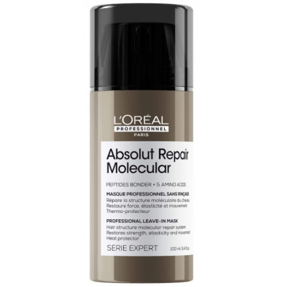 L'Oréal Professionnel Série Expert Absolut Repair Molecular Leave-In Mask - Masque sans rinçage réparateur pour cheveux, 100 ml (3474637153496)