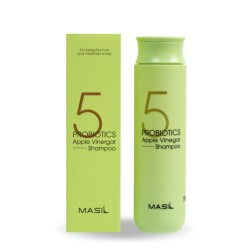 MASIL 5 Probiotics Apple Vinegar Shampoo - Shampoing doux sans sulfates au vinaigre de cidre de pomme, 300 ml