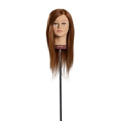 Tête de mannequin Julia - cheveux naturels, 40 cm