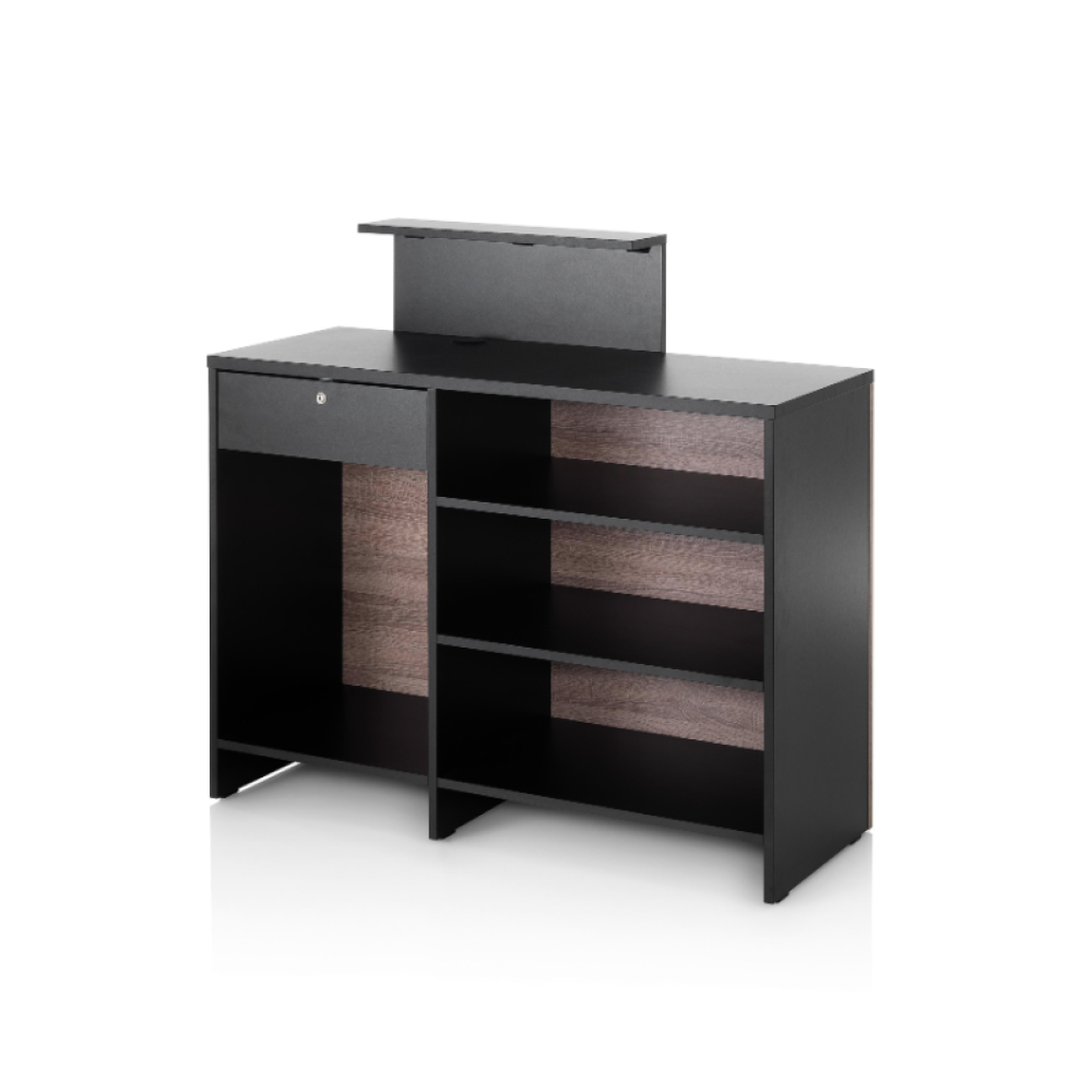 Comptoir d’accueil pour salon VISTA CONSOLLE BLACK&OAK (375.243)