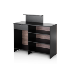 Comptoir d’accueil pour salon VISTA CONSOLLE BLACK&OAK