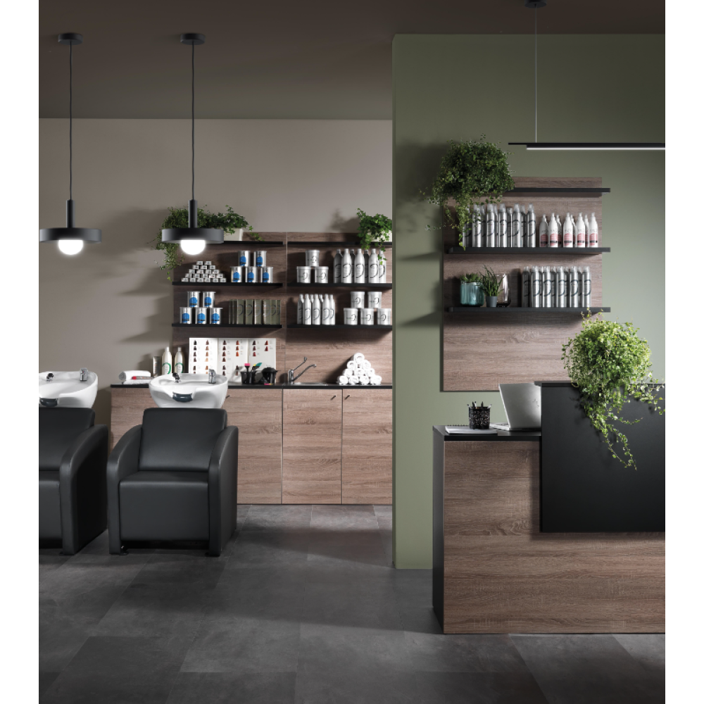 Comptoir d’accueil pour salon VISTA CONSOLLE BLACK&OAK (375.243)
