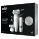 BRAUN Silk-épil 9 Épilateur + mini-rasoir pour le visage