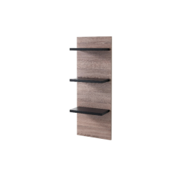 Black & oak Wall display with shelves - Une élégante vitrine murale avec étagères