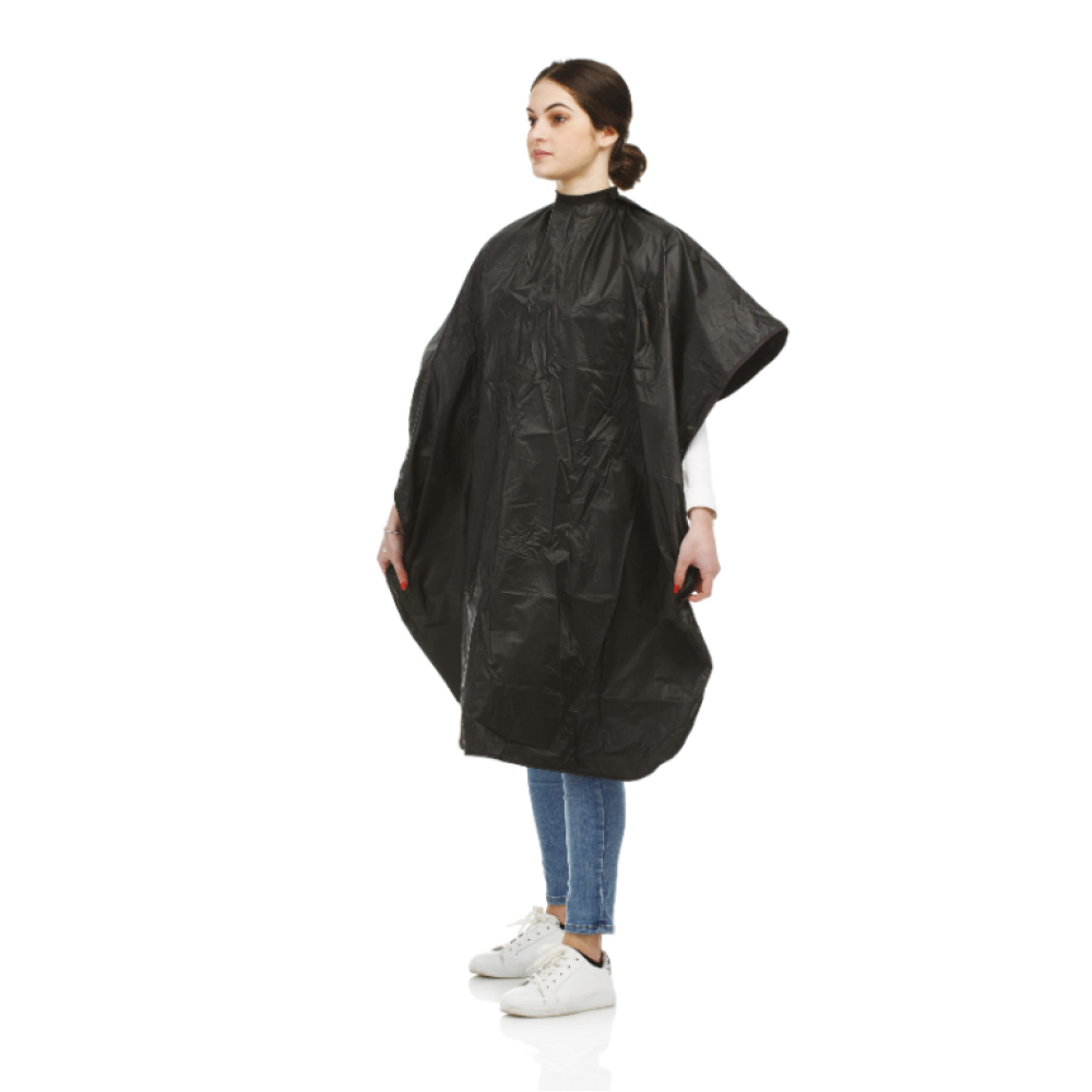 Cape de coloration pour coiffeur, PVC, noire (370.728)