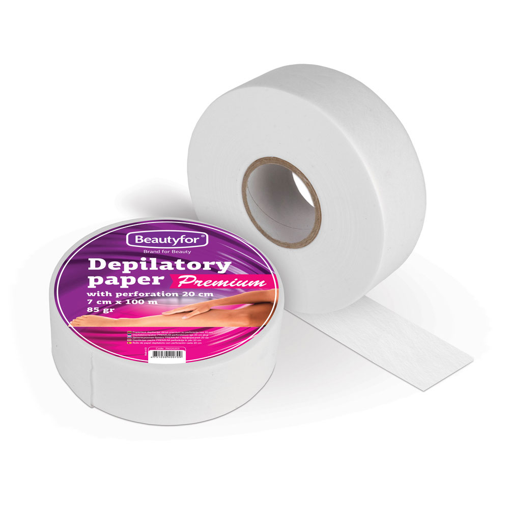 Rouleau de papier dépilatoire Premium perforé, 7 cm x 100 m (PA020203)