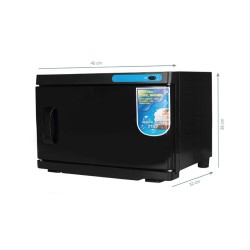 Chauffe-serviettes avec stérilisateur UV-C, 16 L, noir